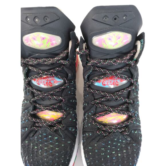 🔥 Nike LeBron XVlll 18 James Gang basketball  SneakerBlk/pink Sz8.5 - Picture 7 of 12